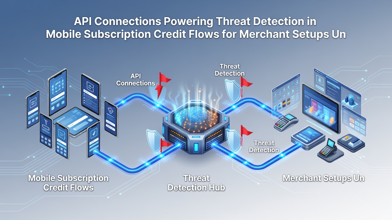 Threat detection mechanisms powered by APIs in mobile recurring credit transactions for compliant merchant operations