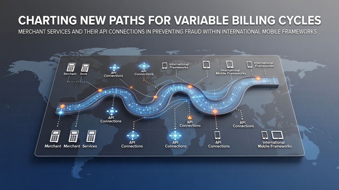 Global mobile payment networks showing API connections between merchant services and fraud detection systems across international borders