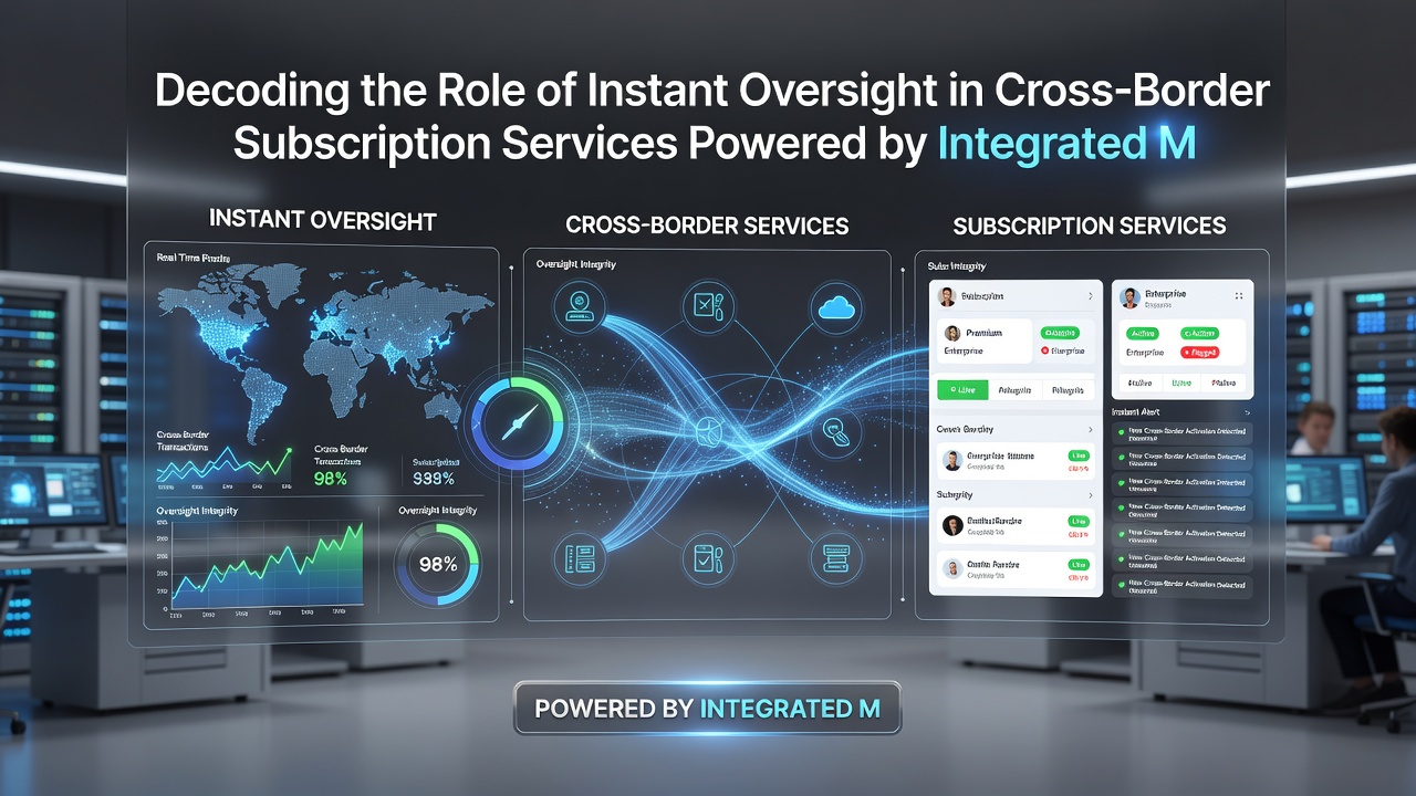Cross-border subscription flows managed through real-time merchant tool oversight