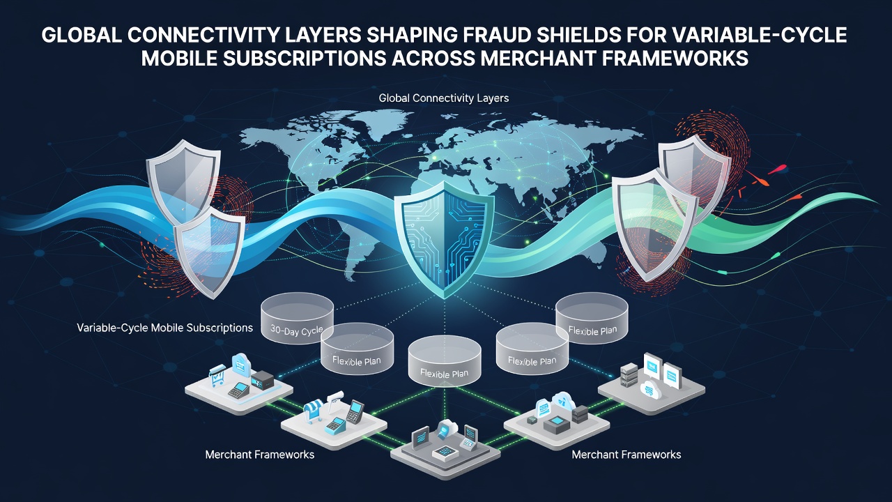 Illustration of global connectivity layers supporting fraud detection in mobile payment systems