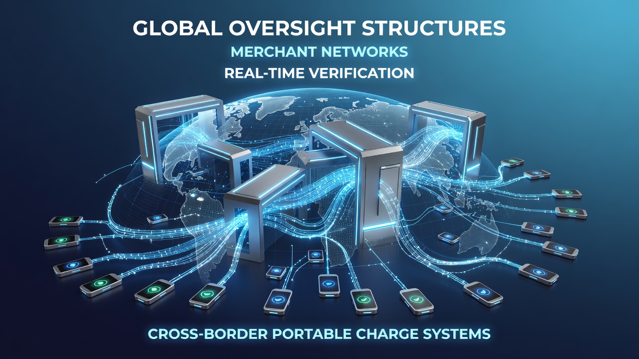 Global network visualization showing merchant connections and real-time verification nodes in cross-border payment systems