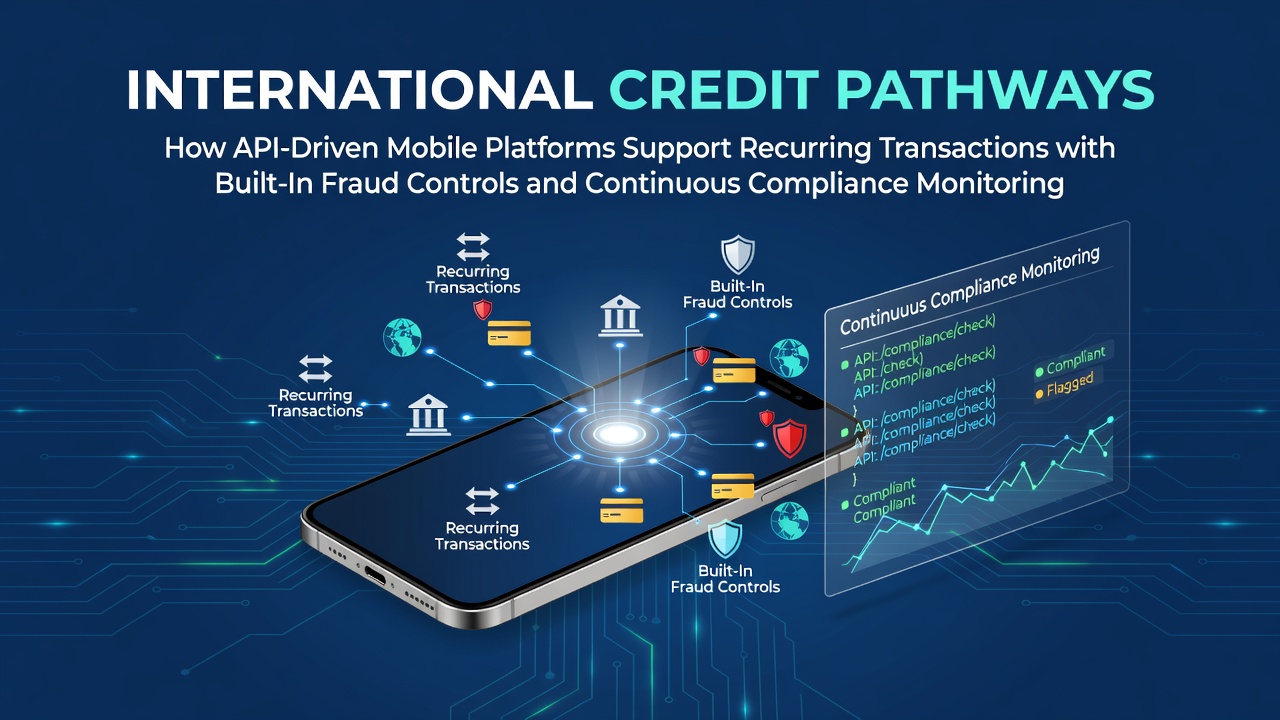 API-driven mobile platforms handling international recurring transactions with fraud detection layers