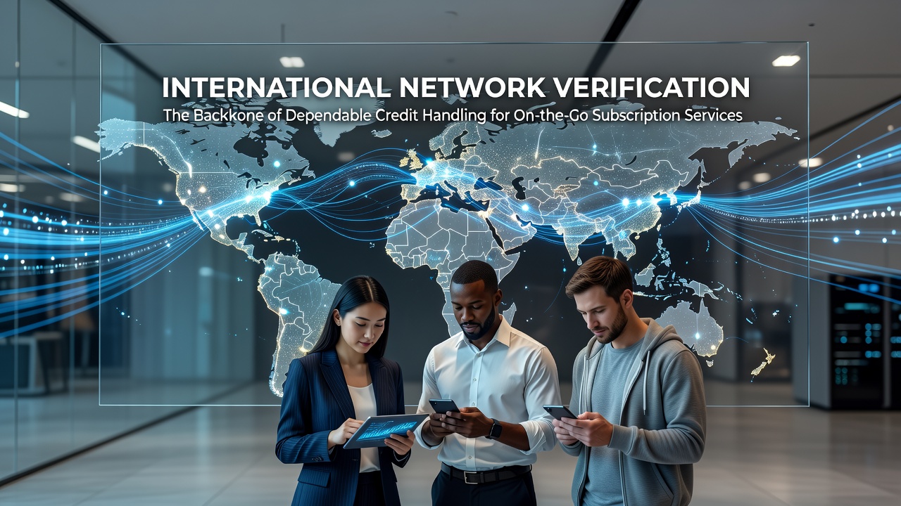 Global payment networks processing mobile subscription verifications across borders