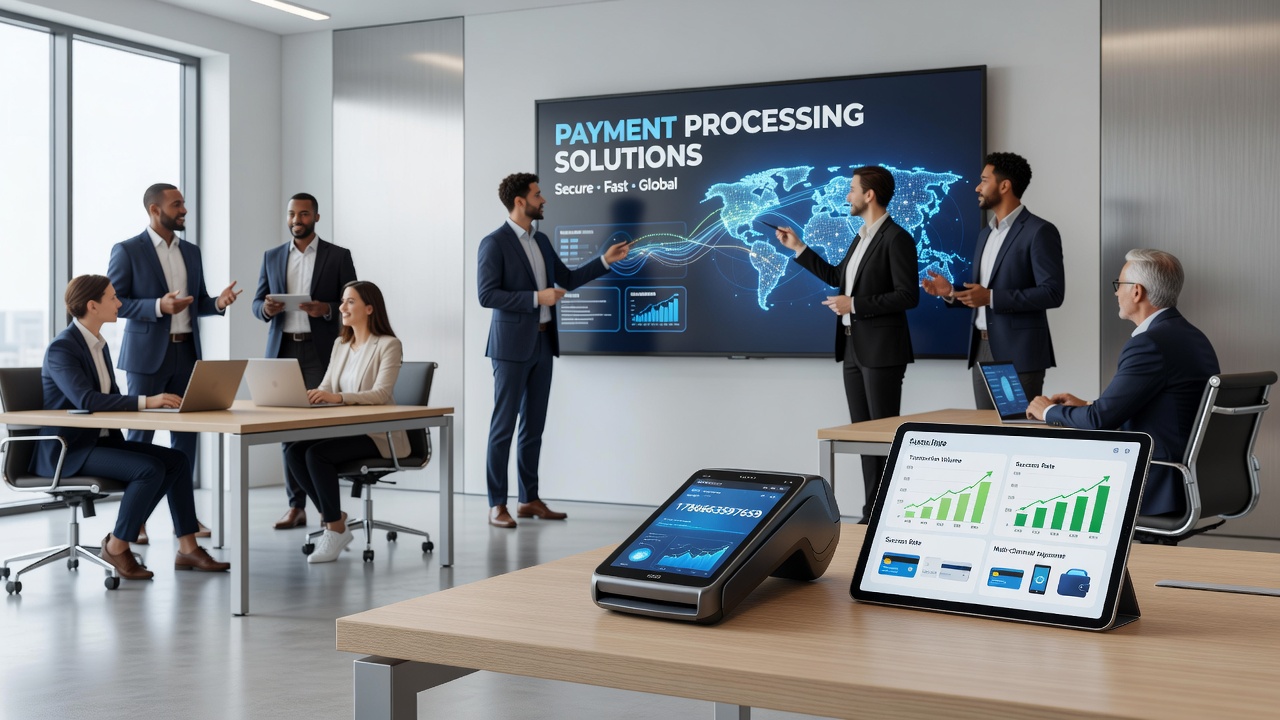 Illustration of secure data flows and compliance checkpoints in payment processing environments