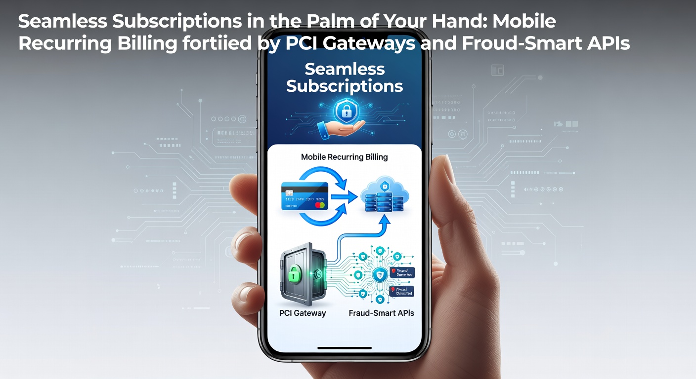 Smartphone displaying a seamless subscription confirmation screen with secure payment icons and fraud detection alerts
