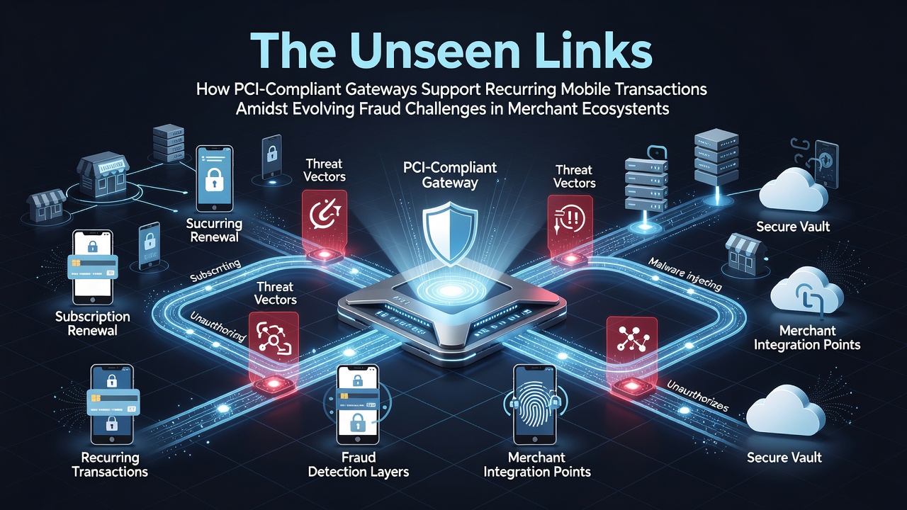 PCI-compliant payment gateway processing recurring mobile transactions with security layers